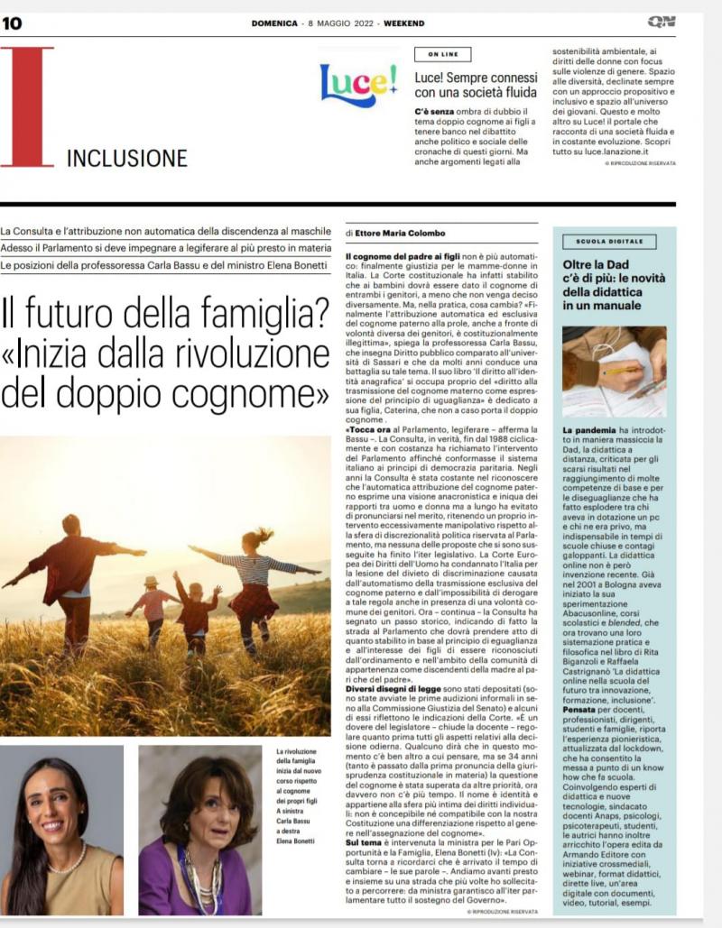 QN - nazionale 8 maggio 22