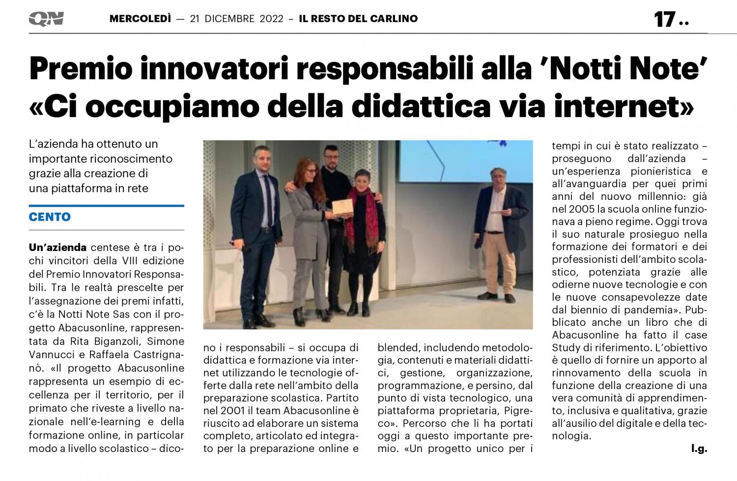 21-12-2022 Il Resto del Carlino
